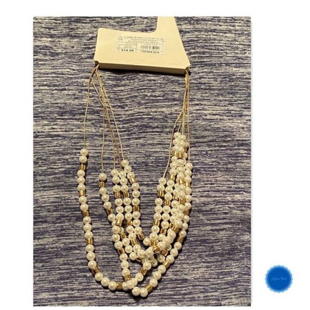 5 Row Layered Necklace - Picture 5 of 5
